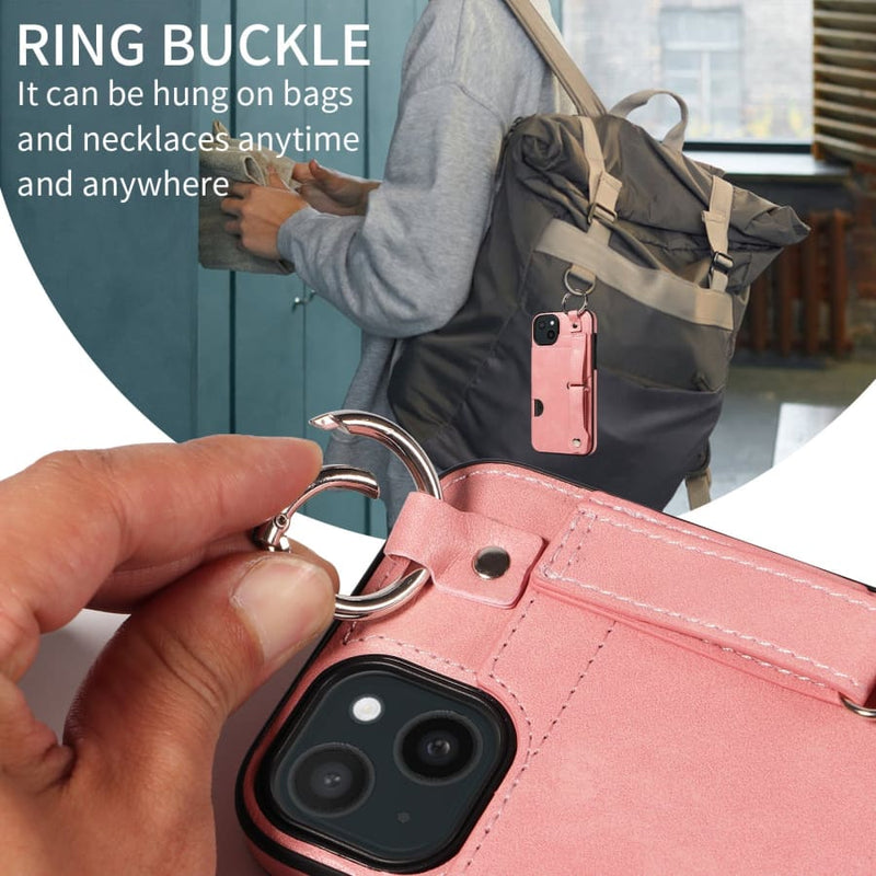 iPhone 15 Plus Case - iPhone 15 Plus / Hand Strap PU Card