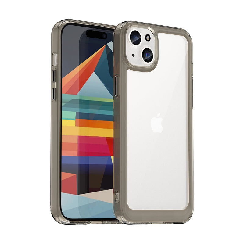 Apple iPhone 15 Plus Soft TPU Bumper Case [Clear Grey]