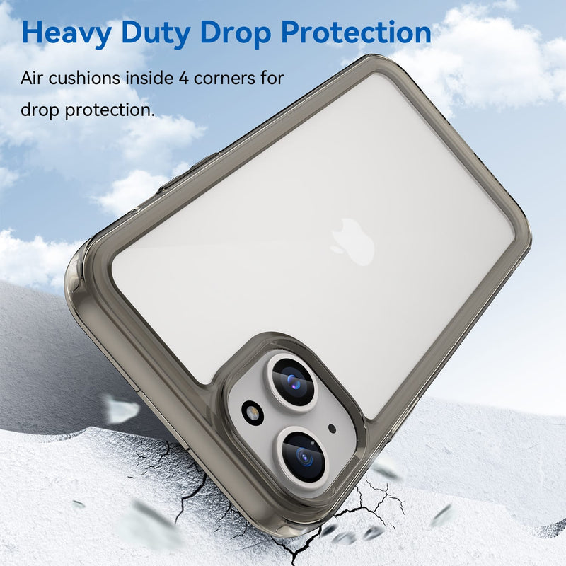 Apple iPhone 15 Plus Soft TPU Bumper Case [Clear Grey]