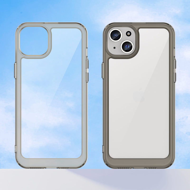 Apple iPhone 15 Plus Soft TPU Bumper Case [Clear Grey]