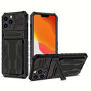 iPhone 15 Pro Heavy Duty Shockproof Case With Card Holder &