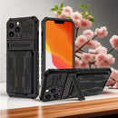 iPhone 15 Pro Heavy Duty Shockproof Case With Card Holder &