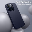 iPhone 15 Pro Silicone Case – Soft Protective Cover (Black, Blue, Red)