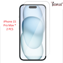 iPhone 15 Pro Max Tempered Glass Screen Protector 9H – 2 Pack | Premium Protection