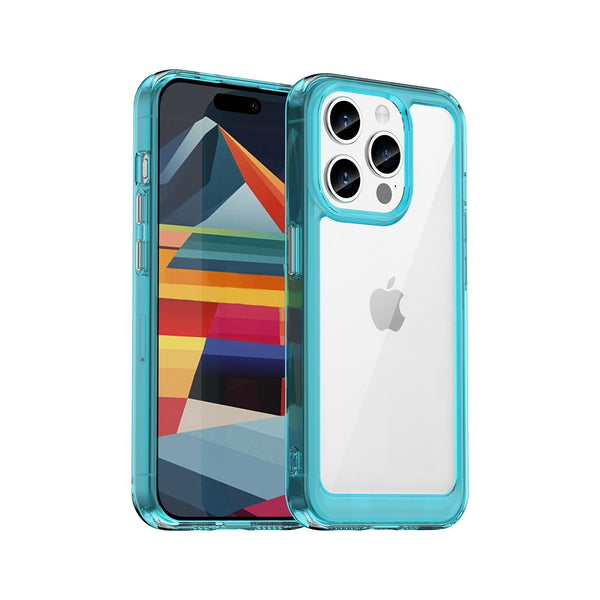 Apple iPhone 15 Pro Soft TPU Bumper Case [Clear Blue]