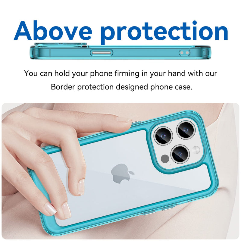 Apple iPhone 15 Pro Soft TPU Bumper Case [Clear Blue]