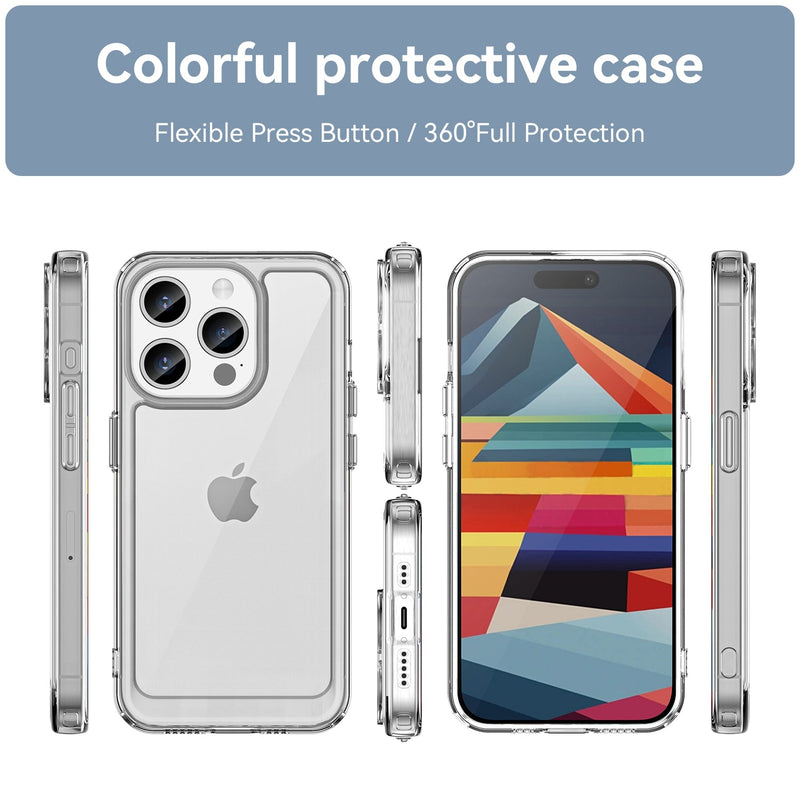 Apple iPhone 15 Pro Soft TPU Bumper Case [Clear]