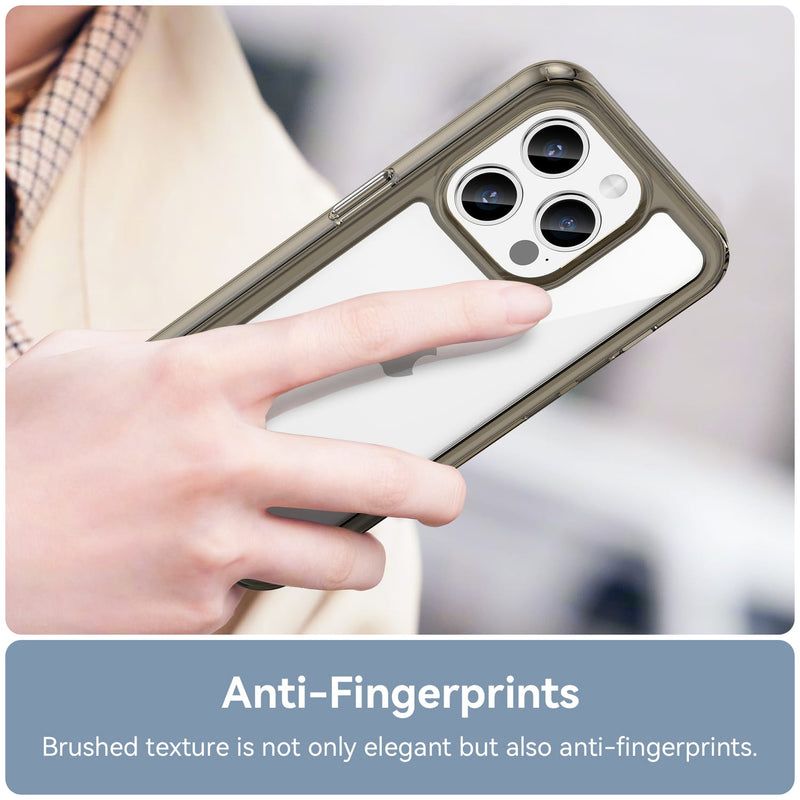 Apple iPhone 15 Pro Soft TPU Bumper Case [Clear Grey]