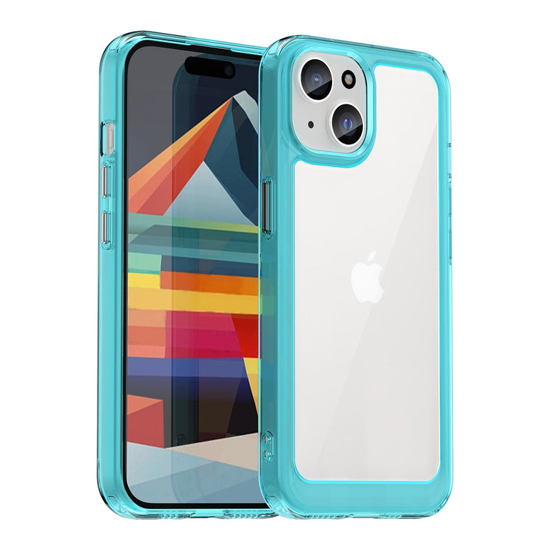 Apple iPhone 15 Soft TPU Bumper Case [Clear Blue]