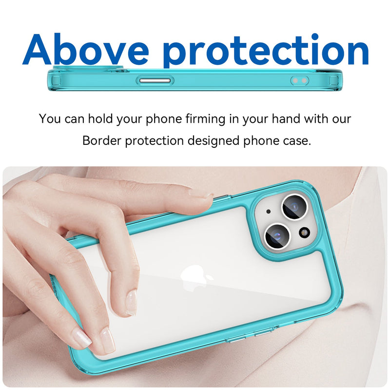 Apple iPhone 15 Soft TPU Bumper Case [Clear Blue]