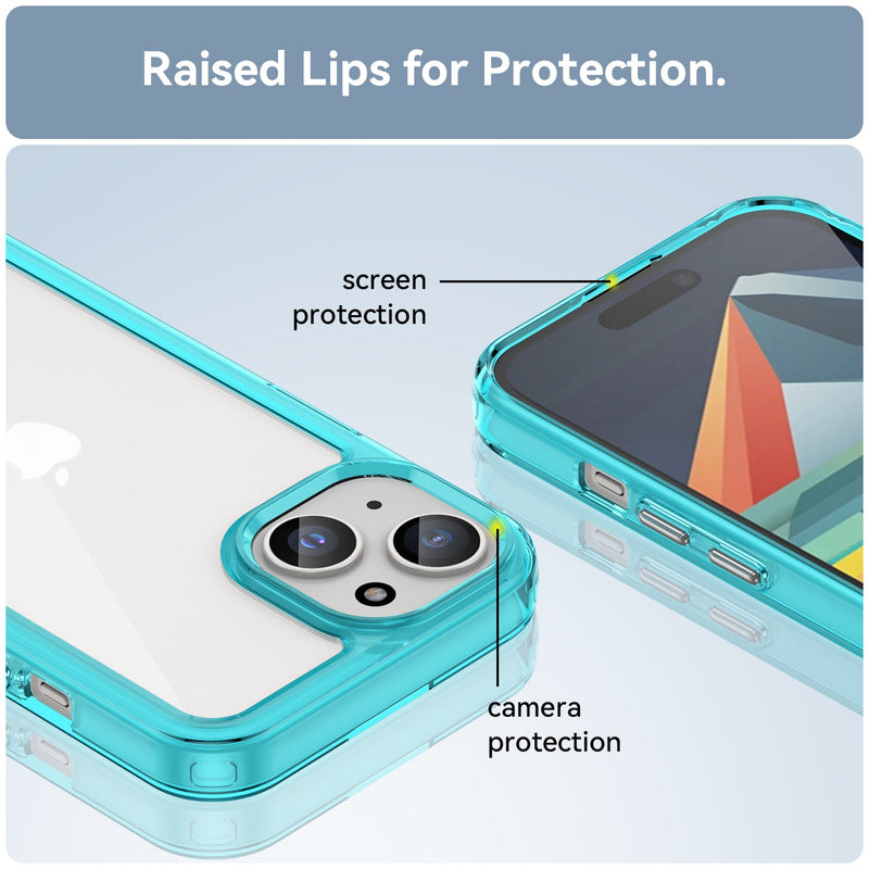 Apple iPhone 15 Soft TPU Bumper Case [Clear Blue]