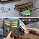 iPhone 15 Pro Max Crossbody Case with Strap, Card Slots & Zipper Pocket [Coffee]