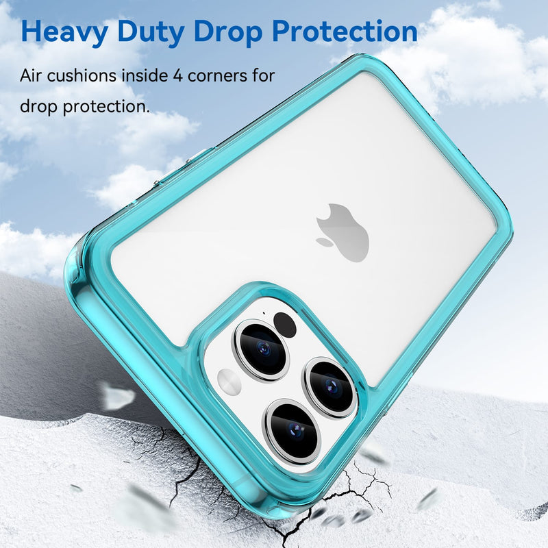 Apple iPhone 15 Pro Max Soft TPU Bumper Case [Clear Blue]