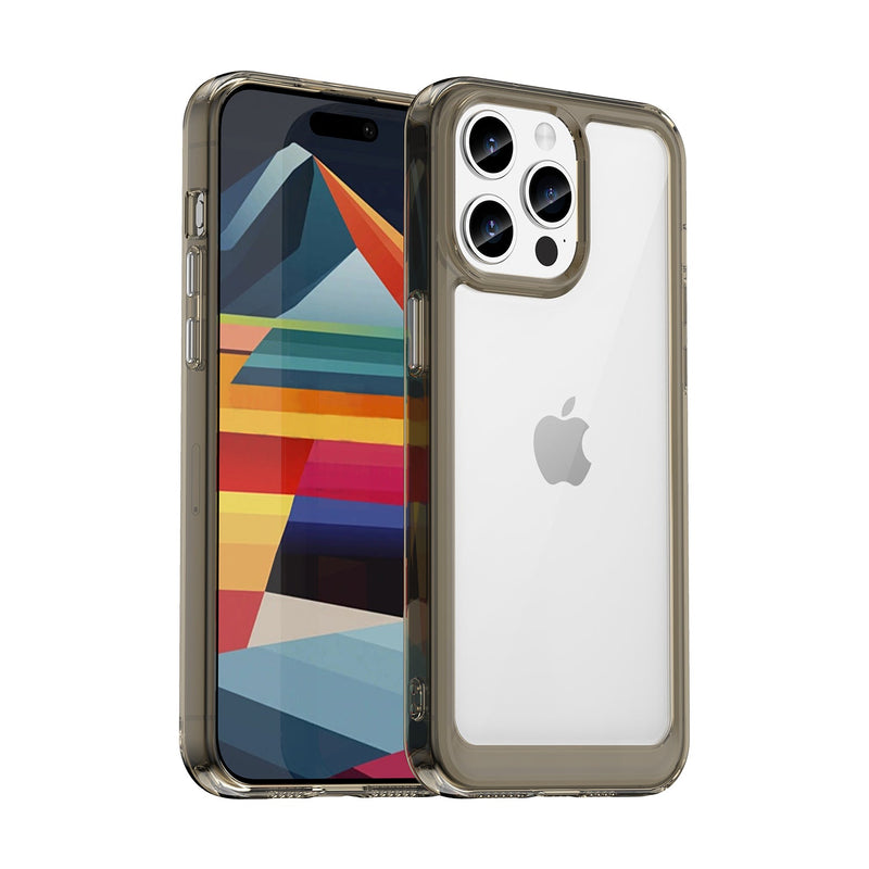 Apple iPhone 15 Pro Max Soft TPU Bumper Case [Clear Grey]