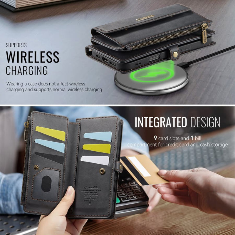 iPhone 16 Plus Crossbody Case with Strap Card Slots &