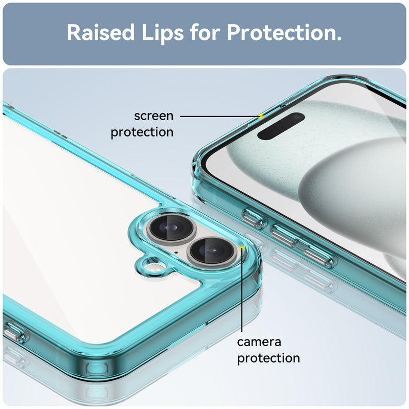 Apple iPhone 16 Plus Soft TPU Bumper Case [Clear Blue]