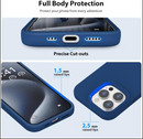 iPhone 16 Pro Silicone Case – Soft Protective Cover (Black, Blue, Red)