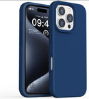 iPhone 16 Pro Max Silicone Case – Soft Protective Cover (Black, Blue, Red)
