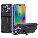 iPhone 16 Pro Heavy Duty Kickstand Card Holder Case