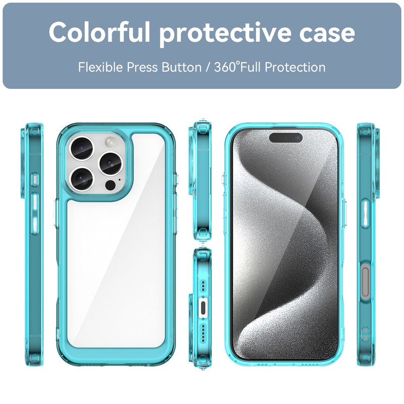 Apple iPhone 16 Pro Soft TPU Bumper Case [Clear Blue]