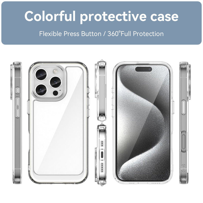 Apple iPhone 16 Pro Soft TPU Bumper Case [Clear]