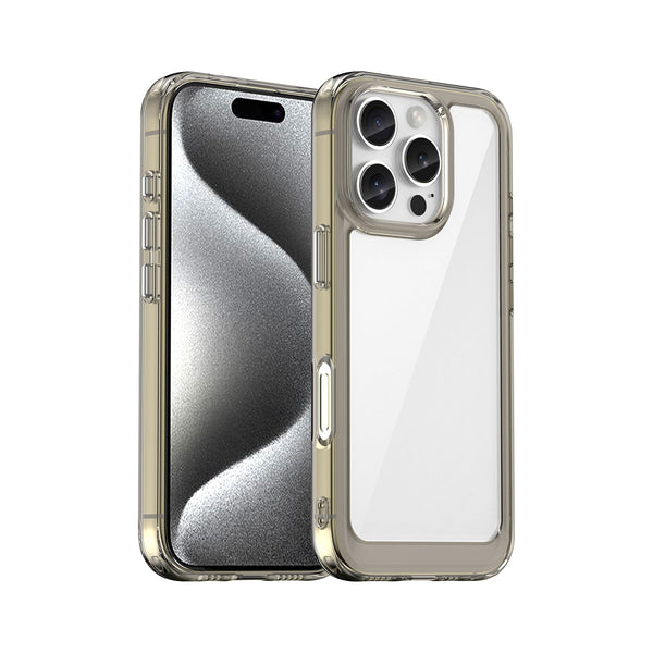 Apple iPhone 16 Pro Soft TPU Bumper Case [Clear Grey]