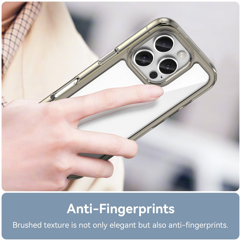 Apple iPhone 16 Pro Soft TPU Bumper Case [Clear Grey]