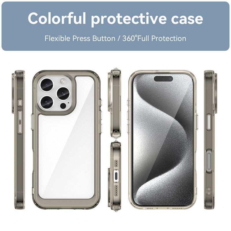 Apple iPhone 16 Pro Soft TPU Bumper Case [Clear Grey]