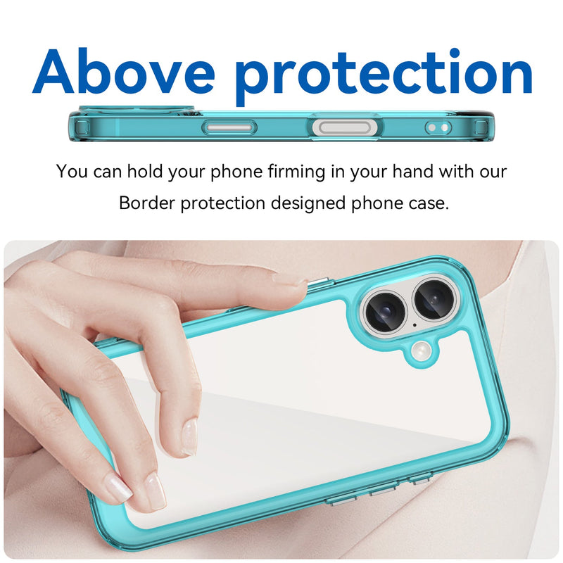 Apple iPhone 16 Soft TPU Bumper Case [Clear Blue]