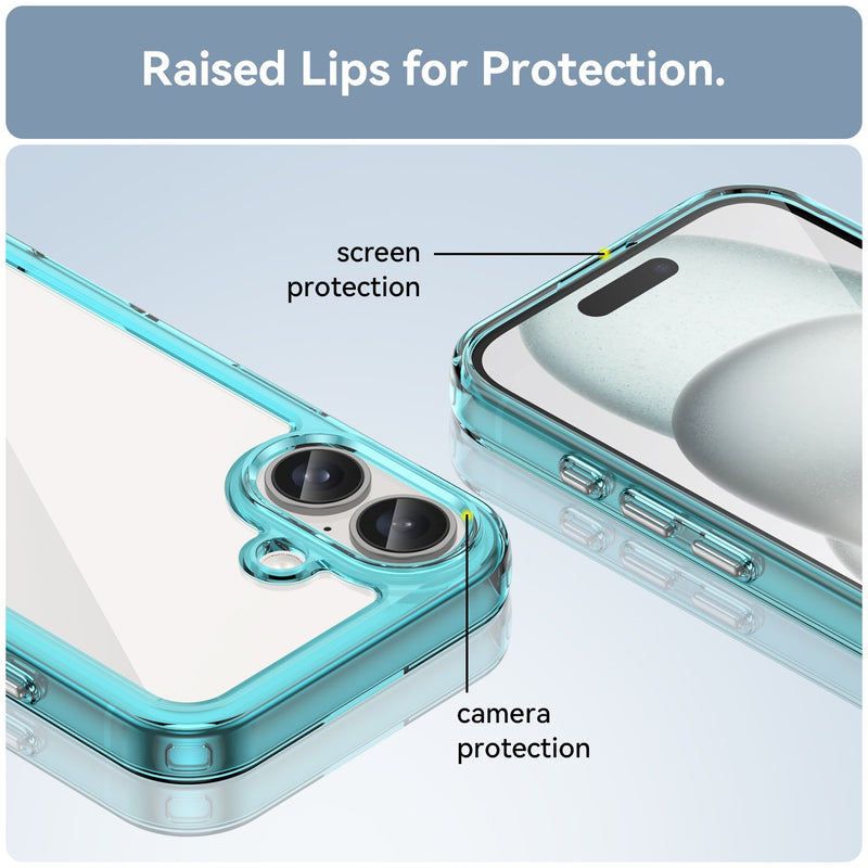 Apple iPhone 16 Soft TPU Bumper Case [Clear Blue]