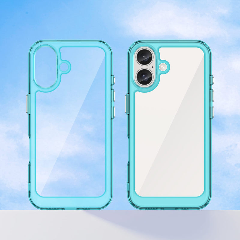 Apple iPhone 16 Soft TPU Bumper Case [Clear Blue]