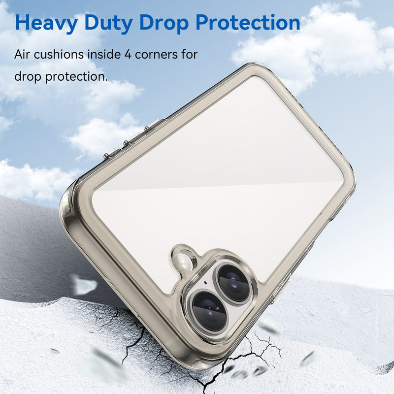 Apple iPhone 16 Soft TPU Bumper Case [Clear Grey]