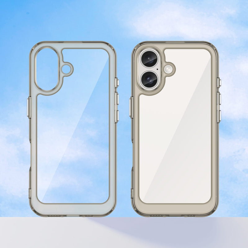 Apple iPhone 16 Soft TPU Bumper Case [Clear Grey]
