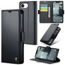 iPhone 16e 17e CaseMe Retro Wallet Case Black 1