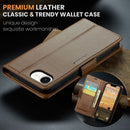 iPhone 16e 17e CaseMe Retro Wallet Case Brown 6