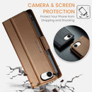 iPhone 16e 17e CaseMe Retro Wallet Case Brown 5