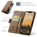 iPhone 16e 17e CaseMe Retro Wallet Case Brown 9