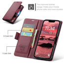 iPhone 16e 17e CaseMe Retro Wallet Case Maroon 9