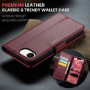 iPhone 16e 17e CaseMe Retro Wallet Case Maroon 6