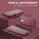 iPhone 16e 17e CaseMe Retro Wallet Case Maroon 8