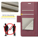 iPhone 16e 17e CaseMe Retro Wallet Case Maroon 11