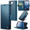 iPhone 16e 17e CaseMe Retro Wallet Case Navy 1
