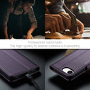 iPhone 16e 17e CaseMe Retro Wallet Case Purple 7
