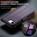 iPhone 16e 17e CaseMe Retro Wallet Case Purple 6