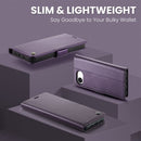 iPhone 16e 17e CaseMe Retro Wallet Case Purple 8