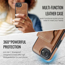 iPhone 16e 17e DG.Ming MagSafe Wallet Case Brown 9