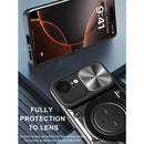 iPhone 16e 17e Ring Kickstand Case w/ Camera Cover Black 8
