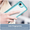 iPhone 16e 17e Soft TPU Bumper Case Clear Blue 4