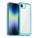 iPhone 16e 17e Soft TPU Bumper Case Clear Blue 1