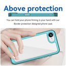 iPhone 16e 17e Soft TPU Bumper Case Clear Blue 3